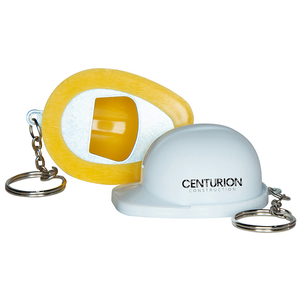 Hard Hat Bottle Opener Keychain