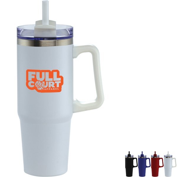 Andean Double Wall Vacuum Insulated Tumbler w/ Straw, 30oz.