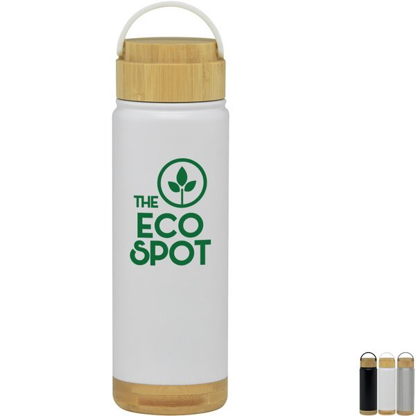 Elemental Vacuum Insulated Bamboo Lid Bottle, 20oz.