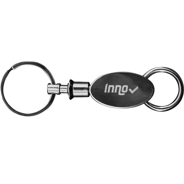 Gunmetal Elliptical Key Chain