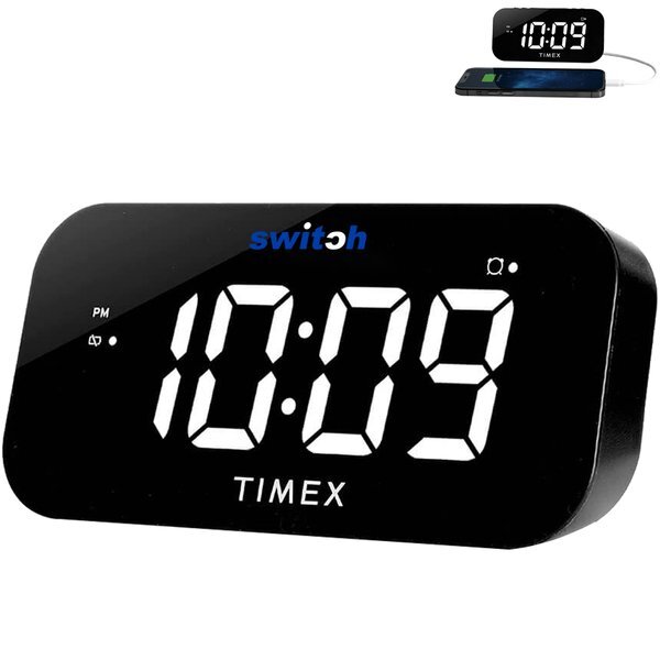 Timex® Dual Alarm Clock w/ Jumbo Display & USB Charging