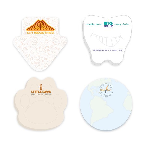 Souvenir® Sticky Note™Custom Shape Die Cut Pad, 3" x 3" 50 Sheet