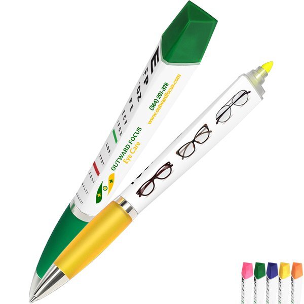 Eye Doctor Design Square Pen™ With Highlighter