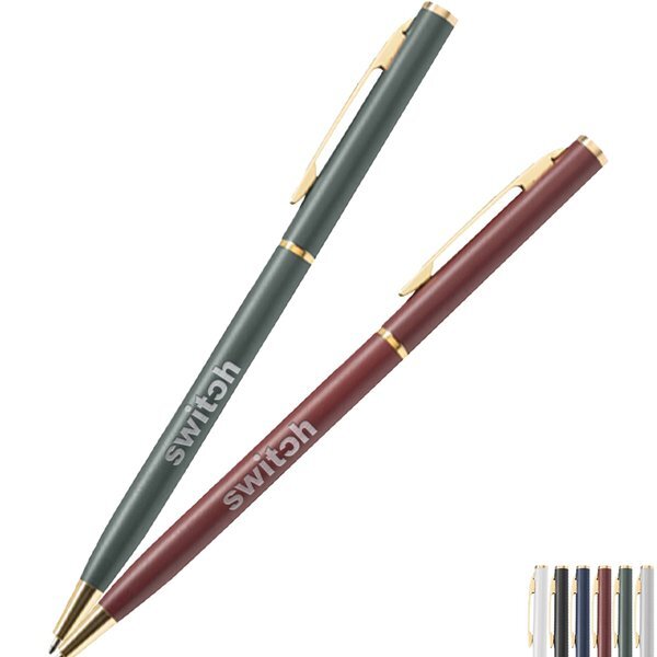 Slim Metal Gold Twist Pen