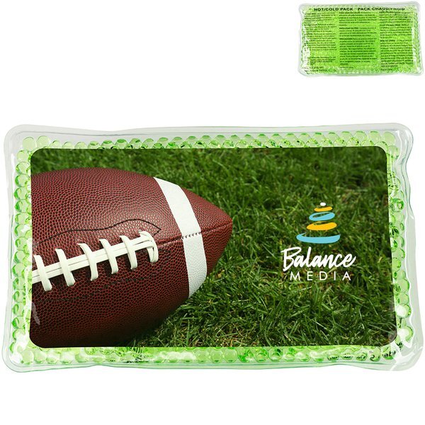 Football Rectangle Large Aqua Pearls™ Hot & Cold Pack