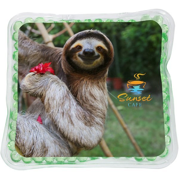 Smiling Sloth Square Aqua Pearls™ Hot & Cold Pack