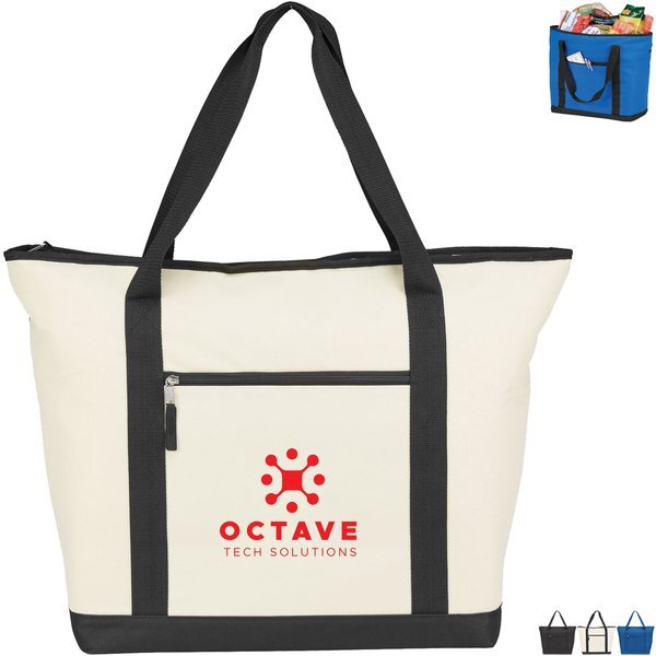 Jumbo 600D Polyester 48-Can Cooler Tote