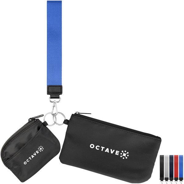 Dual rPET Wristlet & Card Pouch Set