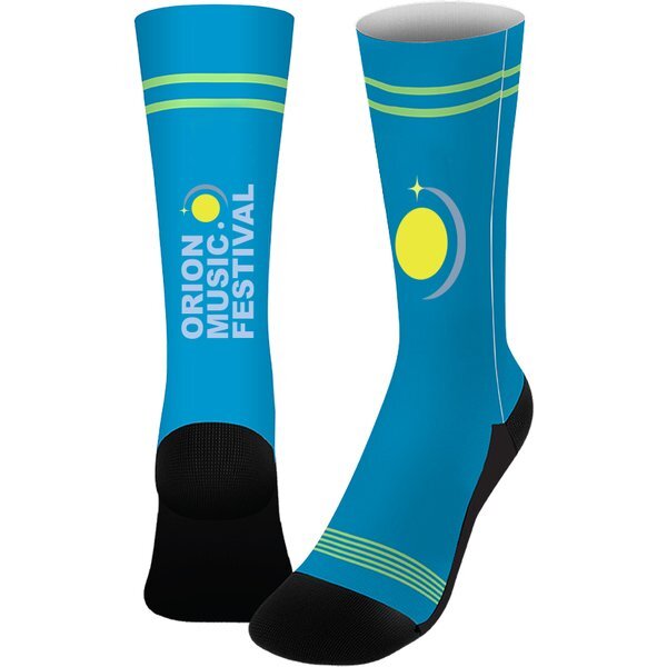 Dye-Sublimated 100% Polyester Socks