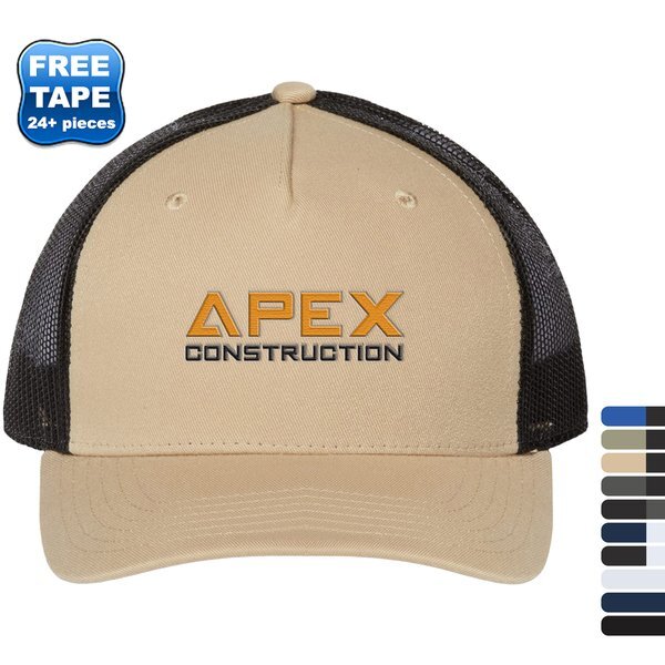 Atlantis® Sustainable Five-Panel Recycled Poly Twill Trucker Cap