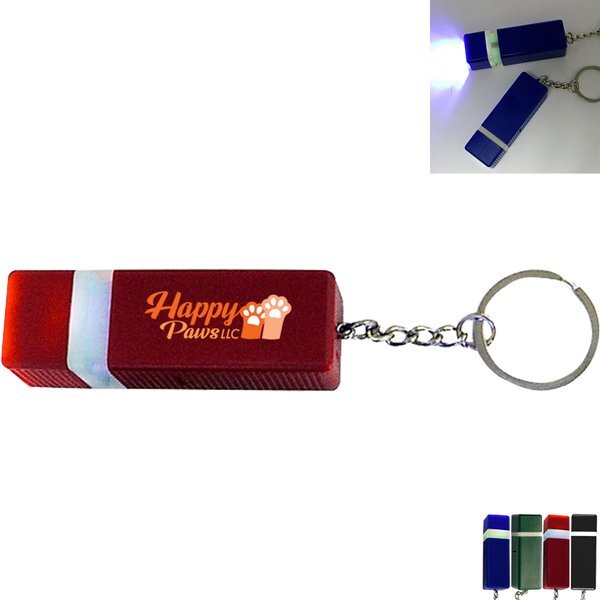 Square Shape LED Flashlight Key Chain