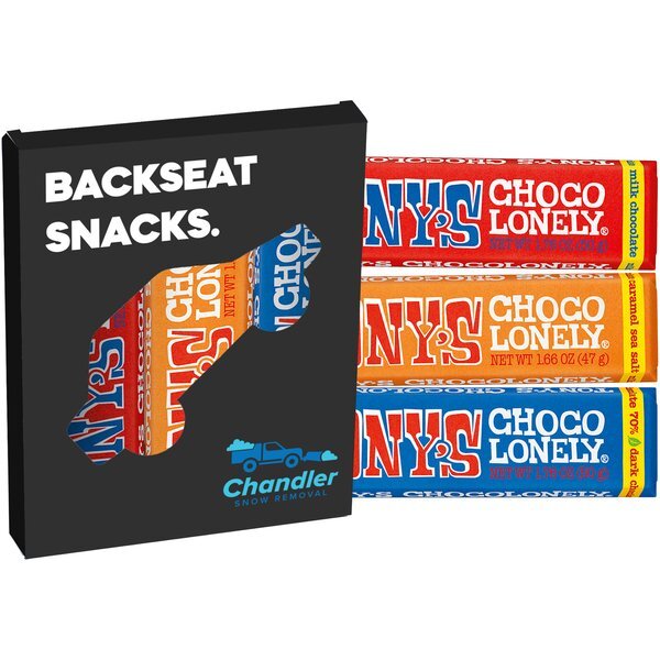 Tony's Chocolonely® Bars in Car Window Box