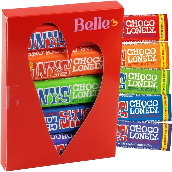 Tony's Chocolonely® Rainbow Taste Pack in Heart Window Box