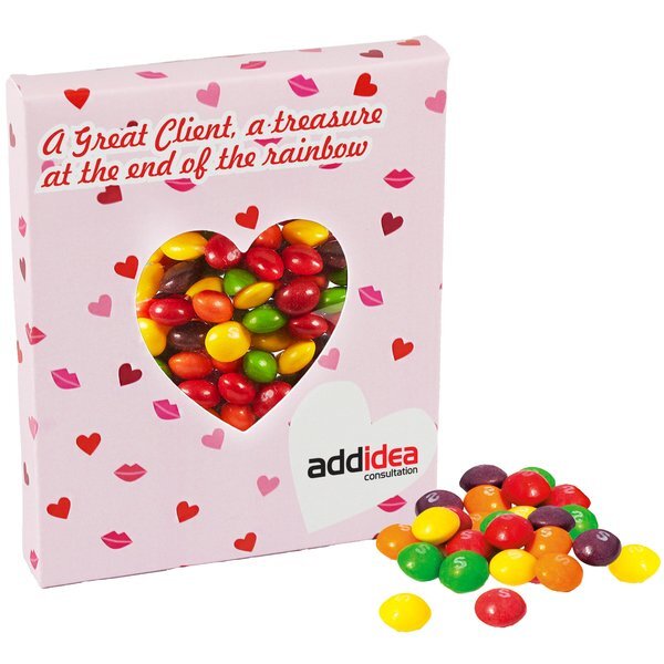 Skittles in Heart Window Box