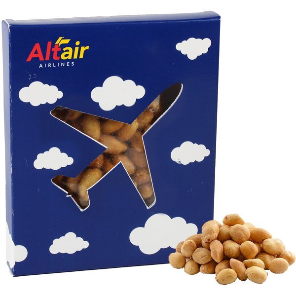 Honey Roasted Peanuts in Plane Window Box