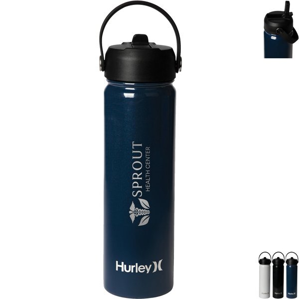 Hurley® Oasis Flip Top Spout Vacuum Insulated Water Bottle, 20oz.