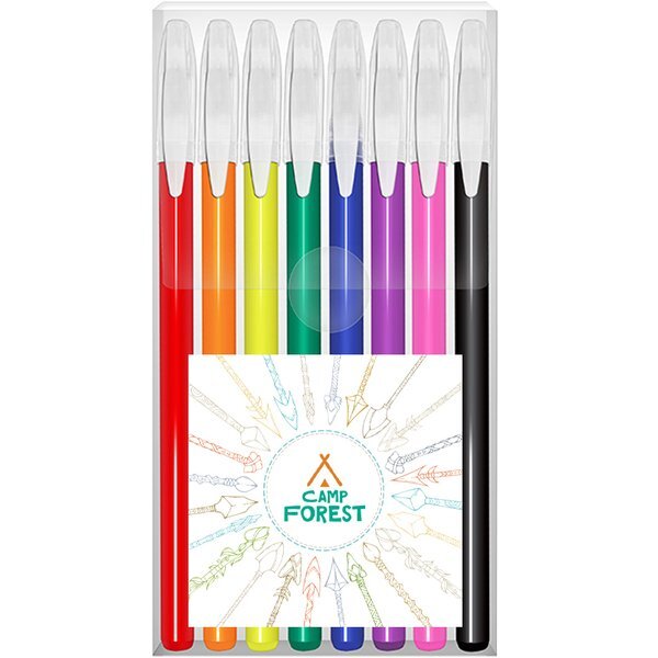 Extra Fine Point Gel Pen 0.5mm in Clear Plastic Box