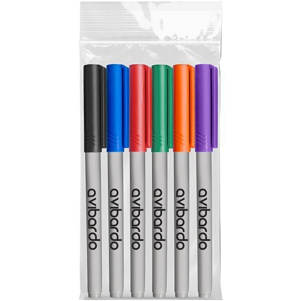 Fine Tip 6 Pack Permanent Marker