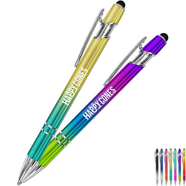 iWriter® Exec Prism Multicolor Ombre Metal Ballpoint Pen & Stylus