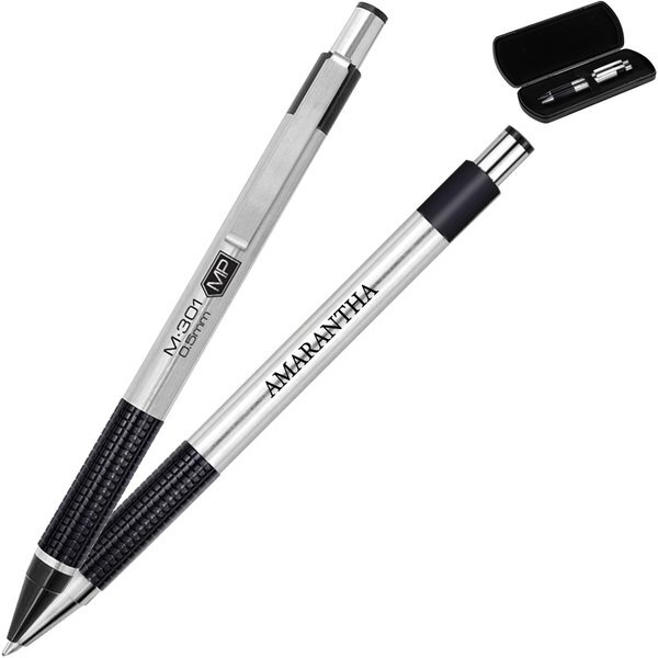 Ball Pen and Mechanical Pencil with Lead in Zebra Gift Box