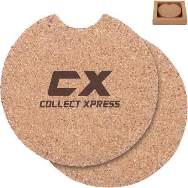 Two Piece Corkster Car Coaster Set In Box