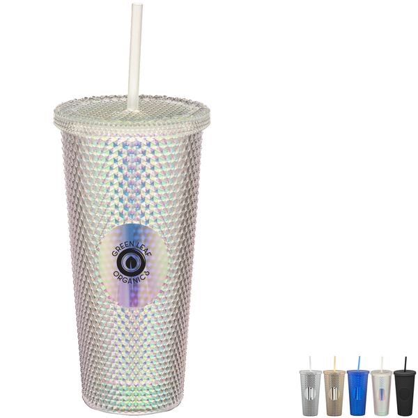 Crenshaw Textured Tumbler with Straw, 21oz.