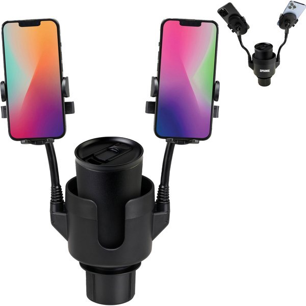 iLive™ Cup Holder w/ Dual Mobile Phone Mount