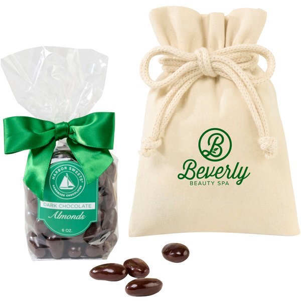 Harbor Sweets Chocolate Covered Almonds Gift Bag