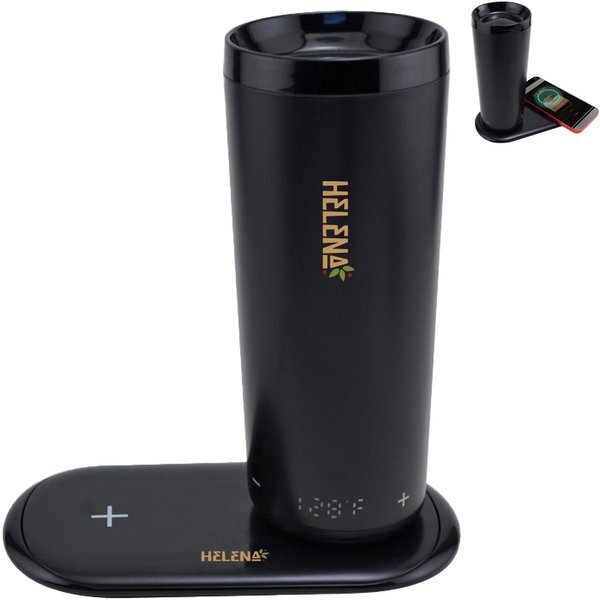 Smart Tumbler & Dual Wireless Charging Pad, 12oz.