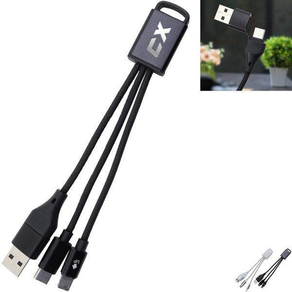 Connect Plus 3-in-1 Charging Cable with Type-C Input