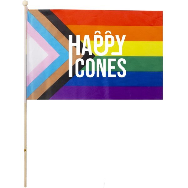 Progress Pride Rainbow Flag, 12" x 18"