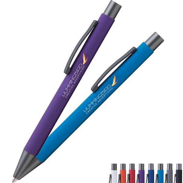 Bowie Soft Coated Ballpoint Pen, Full Color