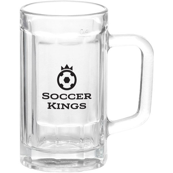 Chug Sports Fan Glass Beer Mug, 15oz.