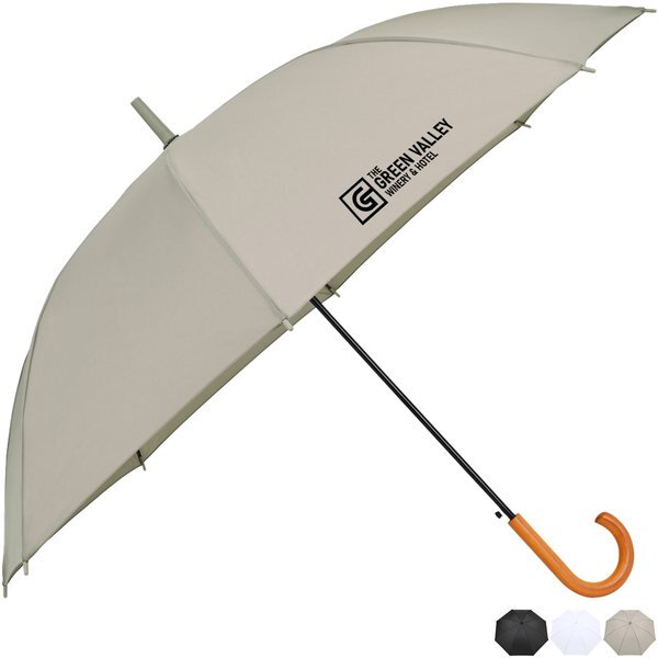 Elements Recycled Auto Open Hospitality Umbrella, 50" Arc