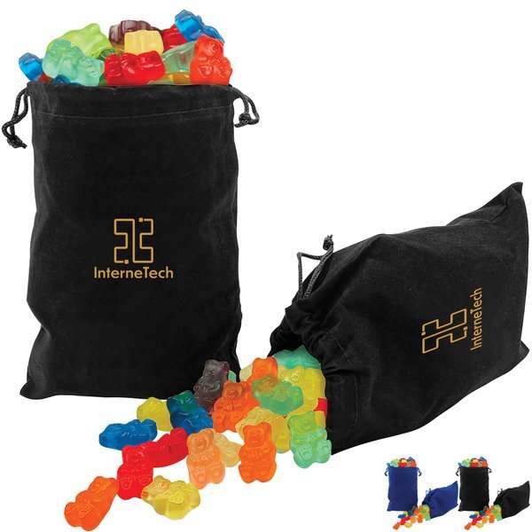 Gummy Bears in Velour Gift Bag