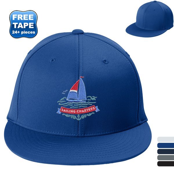 Sport-Tek® Flexfit® Flat Bill Structured Cap