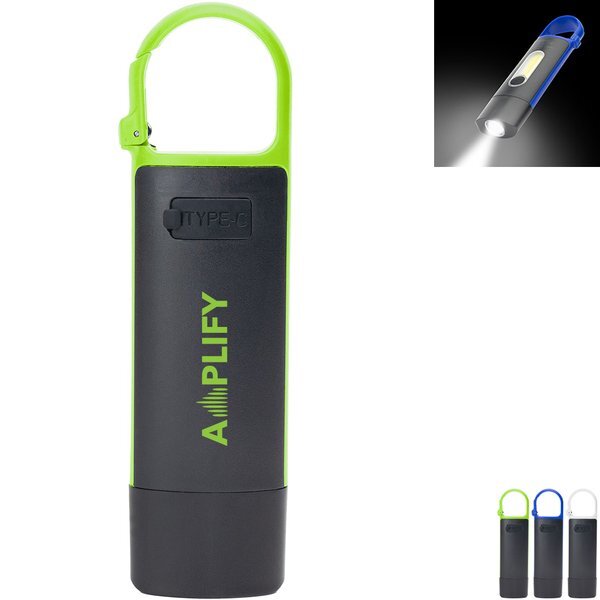 Rechargeable Carabiner COB Flashlight