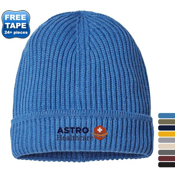 Atlantis® Sustainable Poly/Acrylic Finish Edge Cuffed Beanie