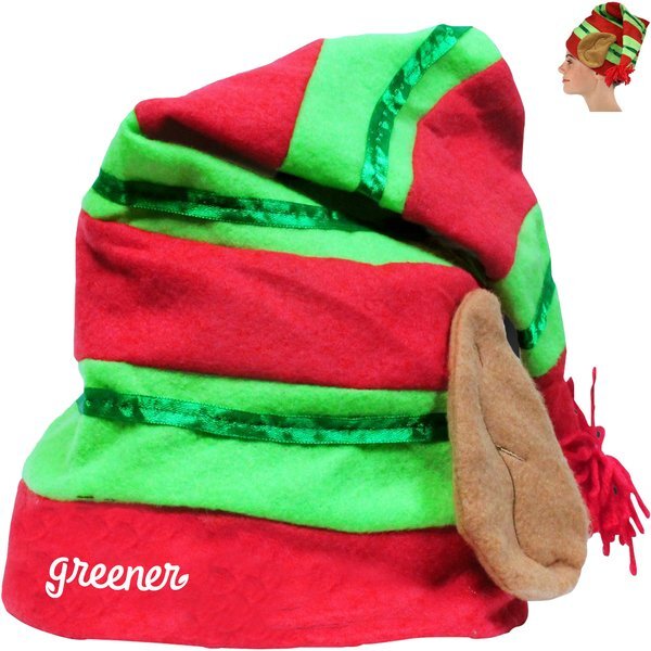 Striped Felt Elf Hat with Ears