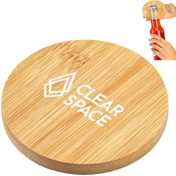 FSC® Bamboo Coaster w/ Bottle Opener