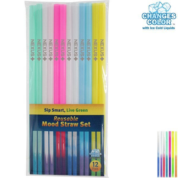 Reusable Mood Color Changing Straw Twelve-Pack