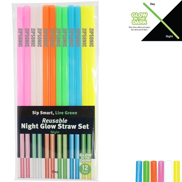 Nite Glow Reusable Straw Twelve-Pack