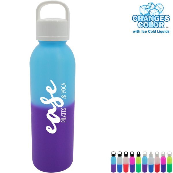 Mood Color Changing Classic Revolve Bottle w/ Handle Lid, 24oz.