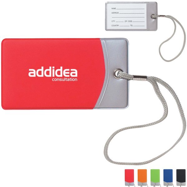 Two-Tone Vinyl Luggage Tag