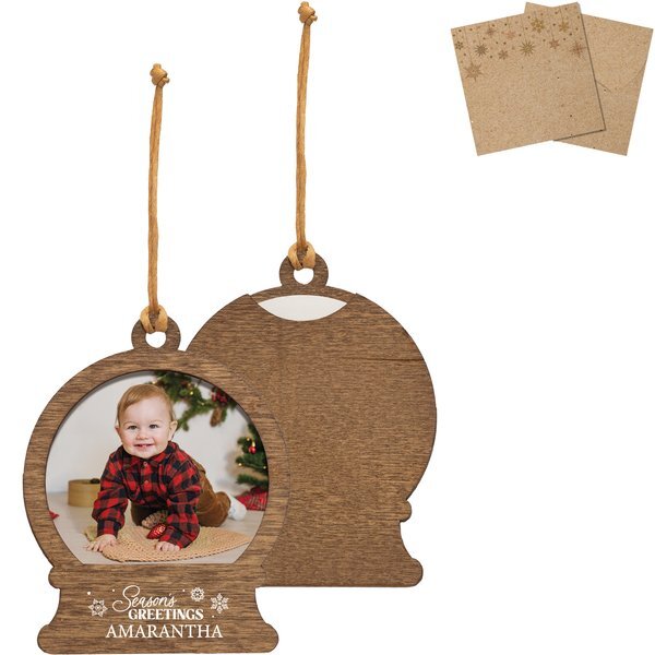 Photo Snowglobe Wood Ornament