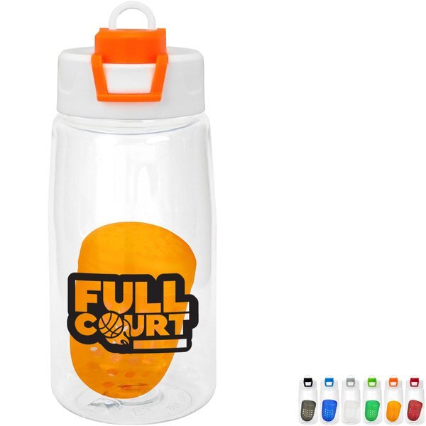 Two Tone Pop Up Bottle w/ Floating Infuser, 18oz.