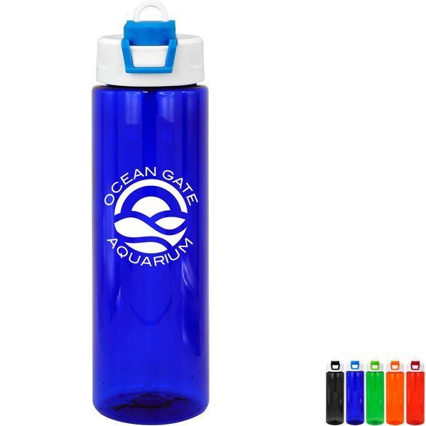 Two Tone Pop Up Colorful Bottle, 24oz.