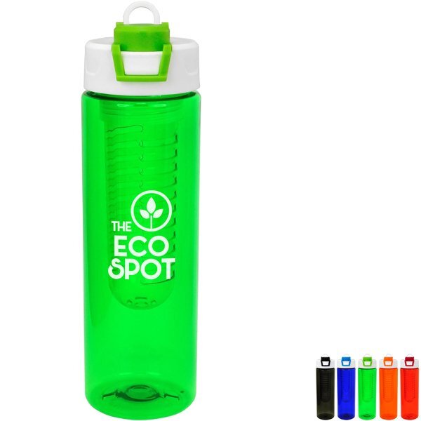 Two Tone Pop Up Colorful Bottle w/ Infuser, 24oz.