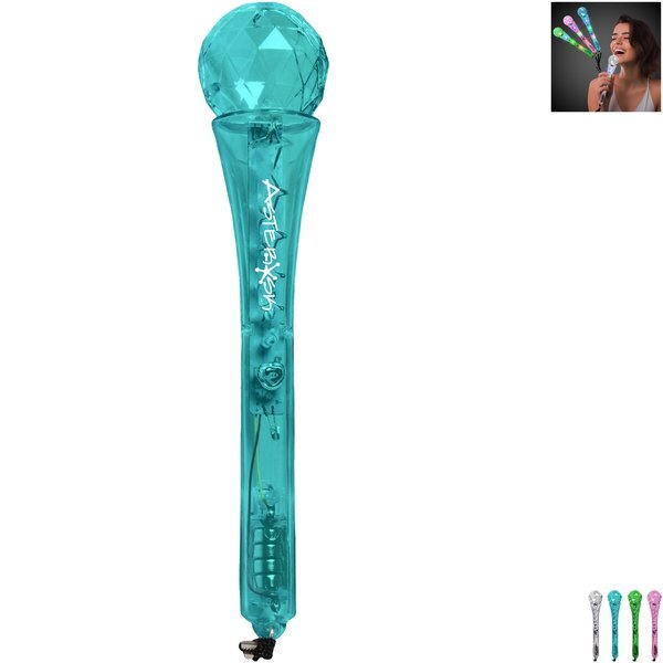 Crystal LED Plastic Toy Microphone, 9"