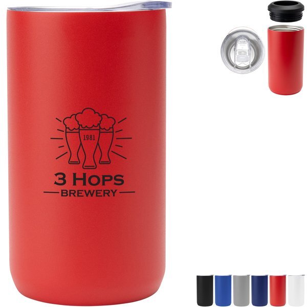 Four-In-One Double Walled Can Cooler Tumbler, 12oz.